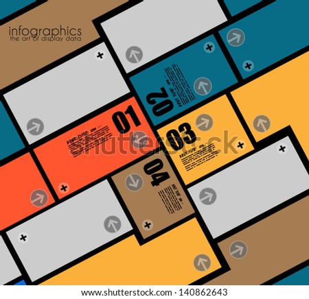 Infographic design template with paper tags Ideal to display information ranking and statistics with orginal and modern style Infographic design template with paper tags Ideal to display information ranking and statistics with orginal and modern style