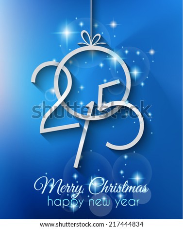 Original 2015 happy new year modern background with flat style text and soft shadows Original 2015 happy new year modern background with flat style text and soft shadows