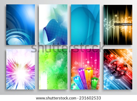 Set of Abstract modern backgrunds for business cards, brochure design, flyer design, cover layouts , magazine page backgrounds and so on.