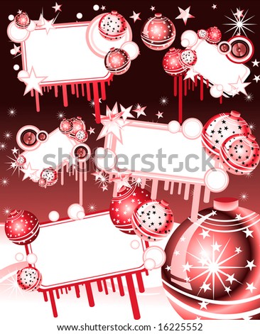 Christmas Sales 5 Sticker Frames with night star background
