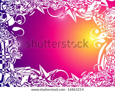 stock photo abstract fantasy tribal flower frames Save to a lightbox