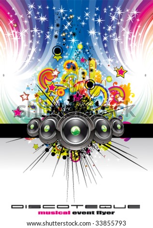 Convert Bitmap Vector Free on Stock Vector Vector Magic Dance And Rainbow Colorful Music Background