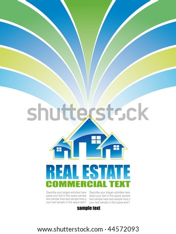 real estate flyers. stock photo : Abstract Real Estate Background for Brochure of flyers