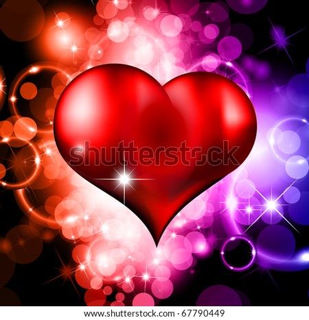 Heart Backgrounds on Lovely Heart Background For Valentine S Day Flyer Stock Photo 67790449