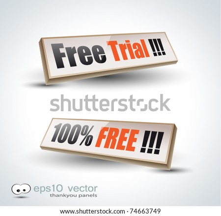 stock photos free trial. stock vector : Free Trial Panel for Advertise or Promotional Offers