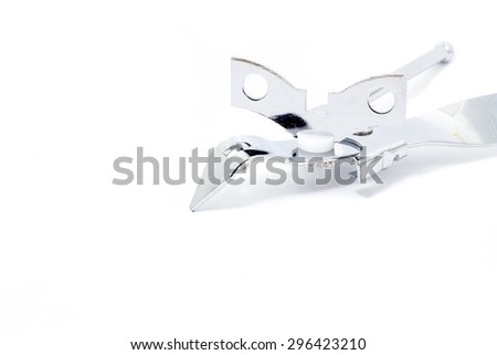 A can opener  on white background