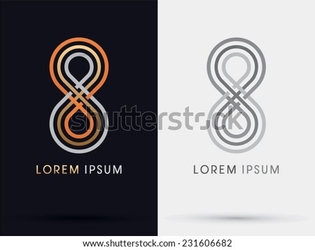 8 Limitless infinity abstract vector logo 8 Limitless infinity abstract vector logo