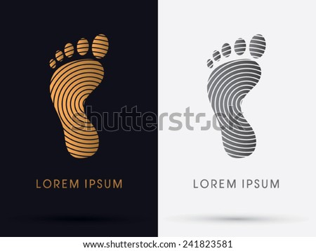 Foot, Footprint Logo, Symbol, Icon, Graphic, Vector. - 241823581