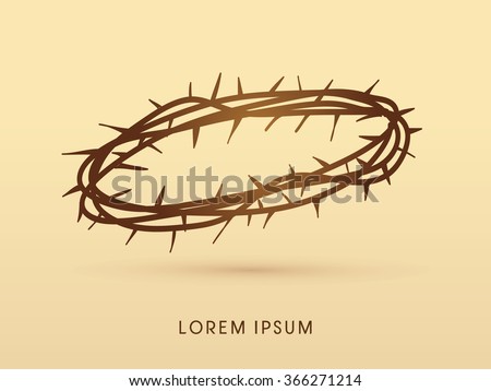 Jesus crown of thorns graphic vector