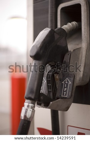 close up of gas pump at gas station