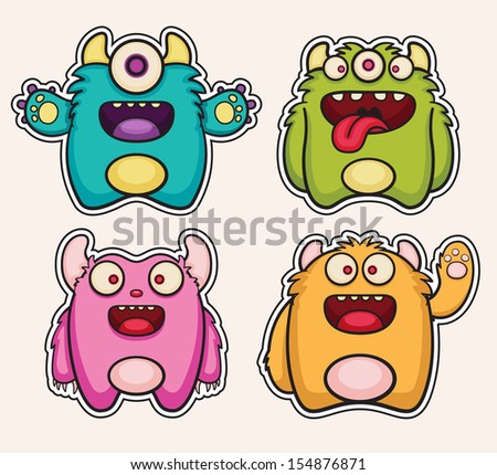 Monster stickers Monster stickers