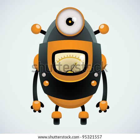 Cartoon Robot Stock Vector Illustration 95321557 : Shutterstock