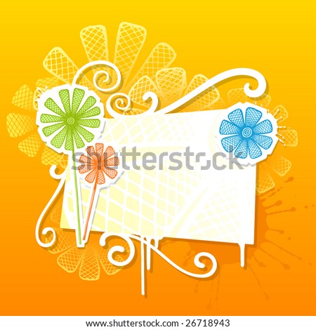 Summer background with hand drawn flowers. Also available as vector: Image ID 24308995