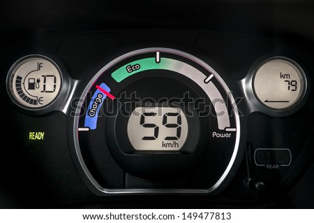 Electric car instrument cluster