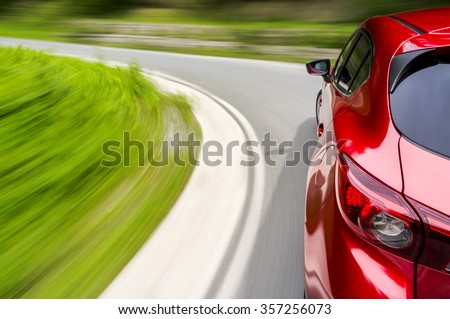 Driving a car fast in a curve