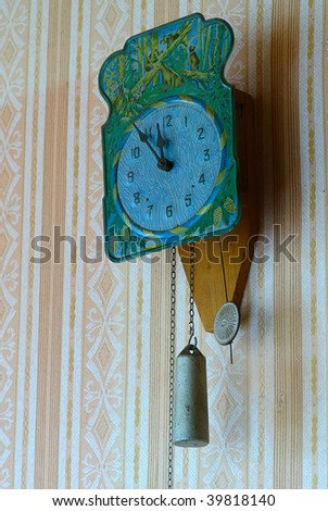 Clock  With Hanging Weights and pendulum