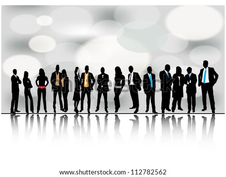 Business people and abstract background