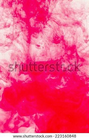 Red ink in water background