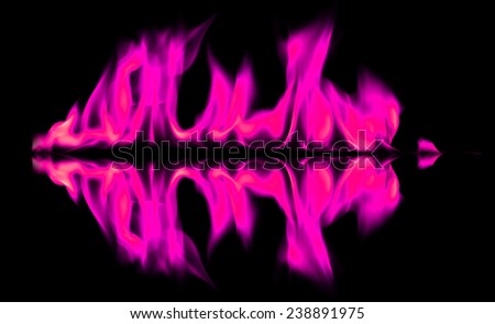 Pink fire light smoke abstract shapes on black background