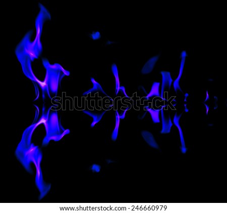 Blue light fire graphic smoke background