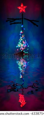 Semi-dressed Christmas tree