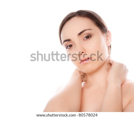stock photo Picture of a gorgeous nude woman looking to the camera