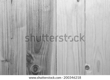 Back and white wood plank wall texture background.