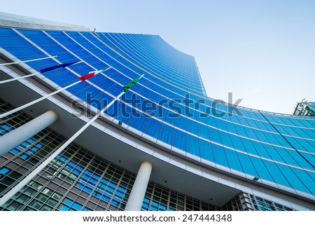 MILAN, ITALY- January 25, 2015: The new headquarter skyscraper of the Lombardy Region, in Milan.