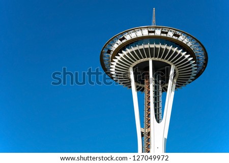 SEATTLE - OCTOBER 26: Space Needle in Seattle on October 26, 2011 in Seattle, USA. The Space Needle was built in 1962 and is a symbol of that year\'s World\'s Fair.