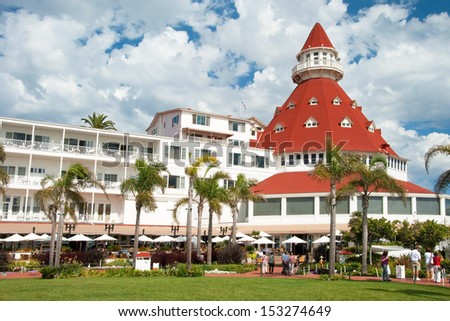 San Diego, Usa - October 3, 2011: Victorian Hotel Del Coronado On October 2, 2011 In San Diego, Usa. In The Hotel Was Filmed Famous Comedy &Quot;Some Like It Hot&Quot;, Which Starred Marilyn Monroe.