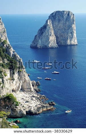 Faraglioni rocks at Capri island