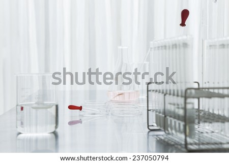 The scene of the clean laboratory