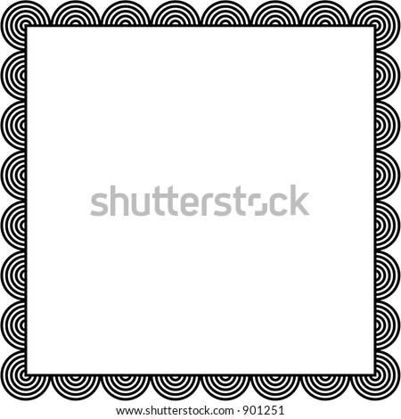 simple black and white borders. stock vector : Black and white