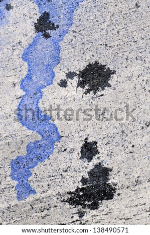 A Fine Art Macro Abstract Photograph Of Drops And Flowing Spill Of Paint On Metal Background