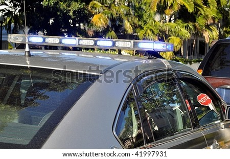Police Car Making Traffic Stop