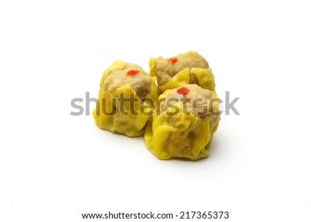 Chinese Steamed Dumpling isolated on white background