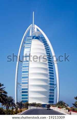 Famous hotel Burj Al Arab in Dubai, UAE