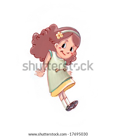 cute cartoon girl (search the word