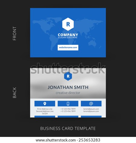 Vector modern creative and clean business card template Flat design Vector modern creative and clean business card template Flat design