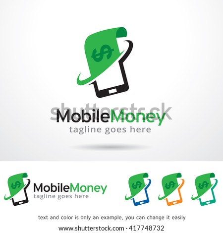 Mobile Money Logo Template Design Vector