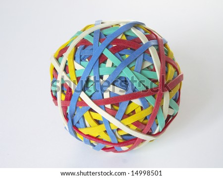 Ball of rubber bands.