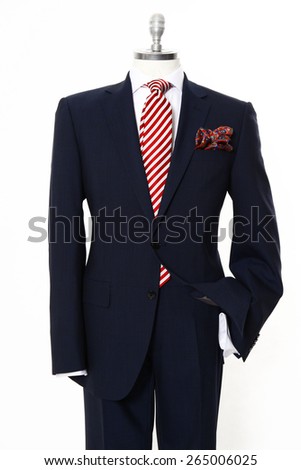 Pinstripe suit, business suit, suit for the company, tie, colorful tie