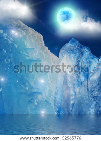 Iceberg  mountain  ice