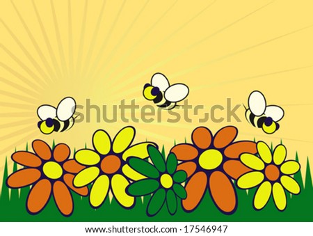 cartoon flowers. stock vector : Vector cartoon