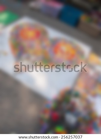 Natural bright blurred background of second hand market.