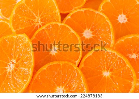 Slice fresh orange fruit background