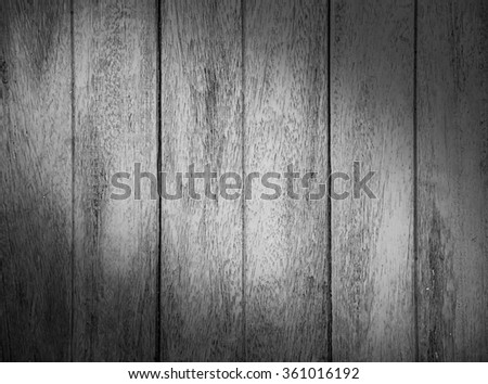 Texture wood panels wall background, black and white effect