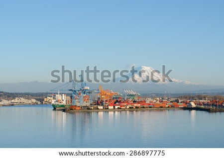 Tacoma, USA - March 11: A port and industrial city in the state of Washington on March 11, 2015  in Tacoma, USA.