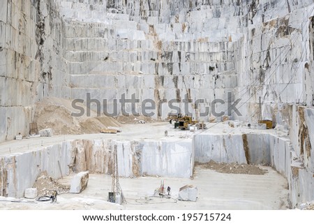 White marble quarry near Carrara, Italy