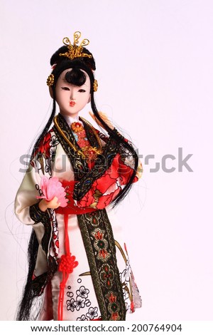Ancient Chinese beauty with traditional costume